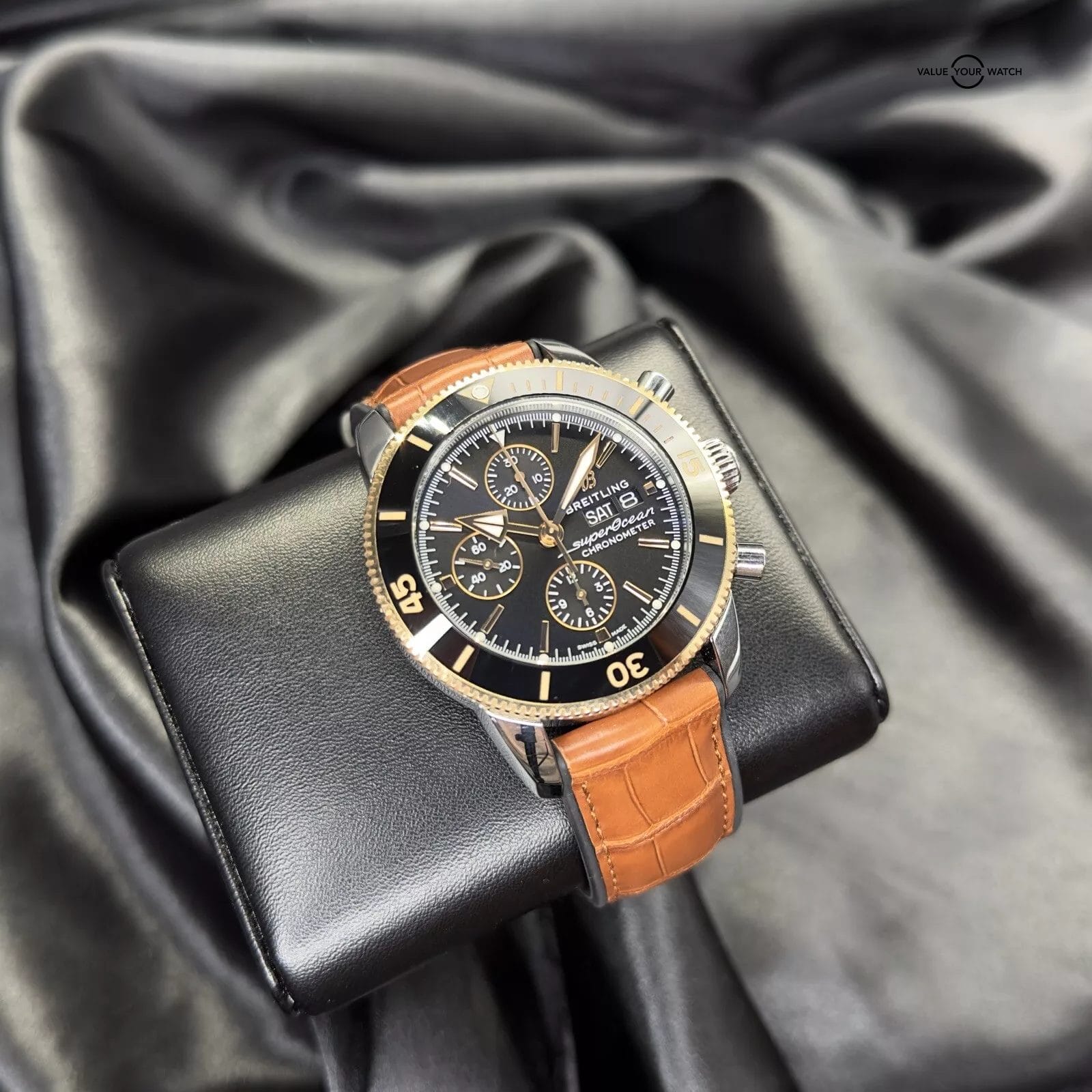 Breitling Superocean Heritage II 44mm Red Gold Chrono U13313 Full Set w 3 Straps - Image 6