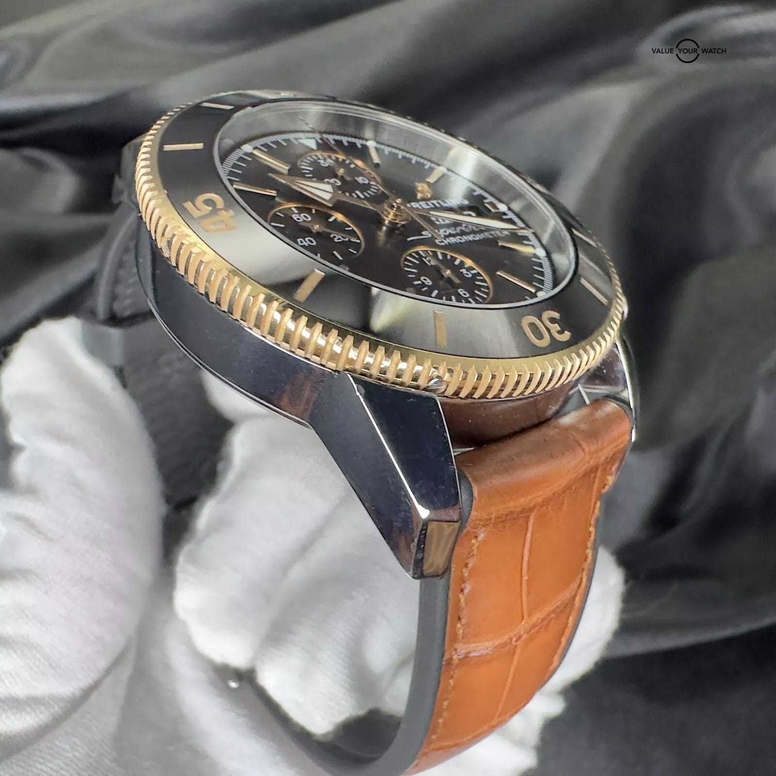 Breitling Superocean Heritage II 44mm Red Gold Chrono U13313 Full Set w 3 Straps - Image 10