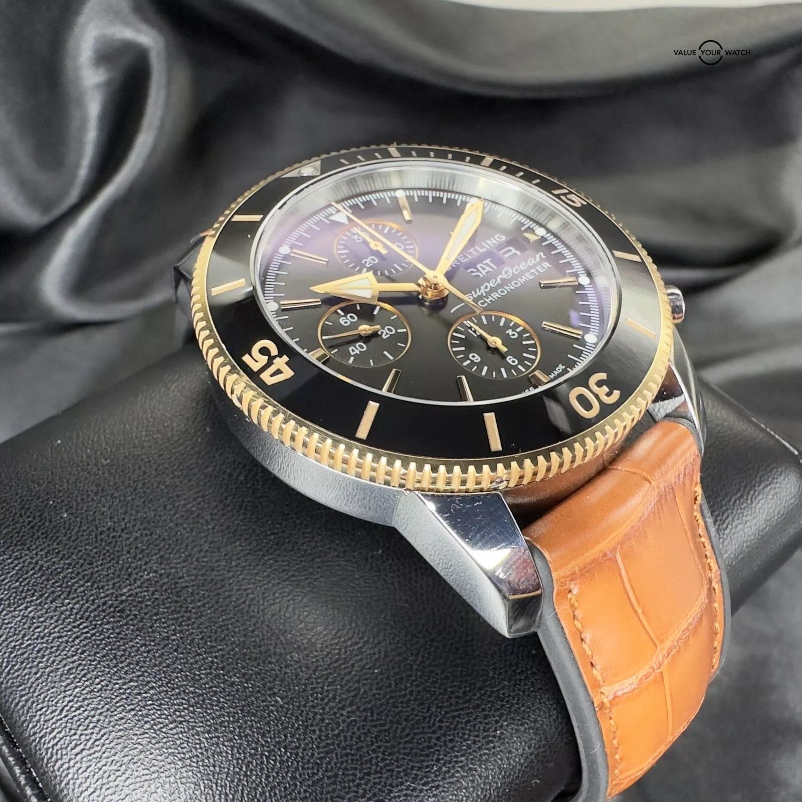 Breitling Superocean Heritage II 44mm Red Gold Chrono U13313 Full Set w 3 Straps - Image 11