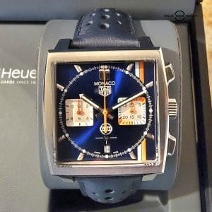 TAG Heuer Monaco Gulf, newest version with in-house Heuer 02 movement!