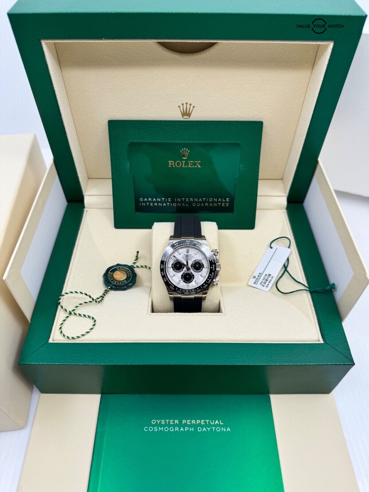 MINT White Tag 2022 Rolex Daytona 18K White Gold Meteorite Dial Ceramic Bezel - Image 3