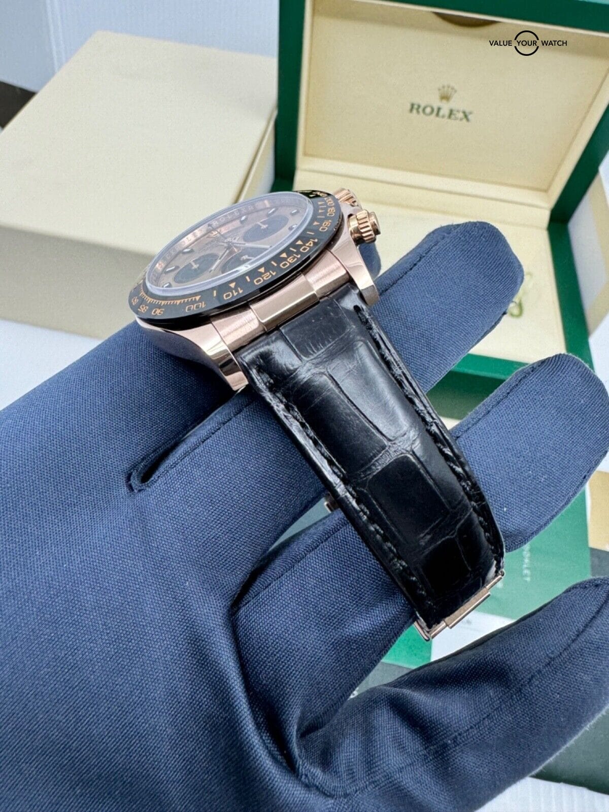 MINT Box Papers 2015 Pink Black Dial Rolex Daytona Ceramic Bezel Rose Gold - Image 4