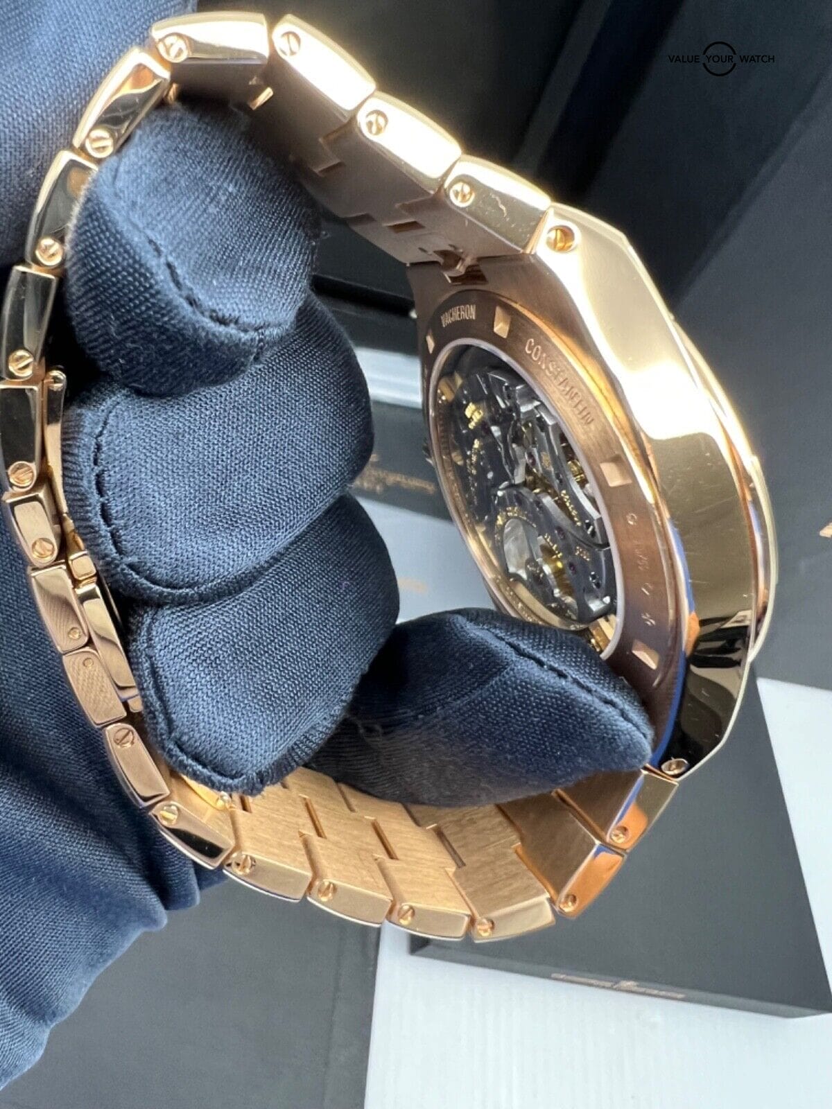 2022 Vacheron Constantin Complete Blue Dial Rose Gold Overseas Tourbillon - Image 7
