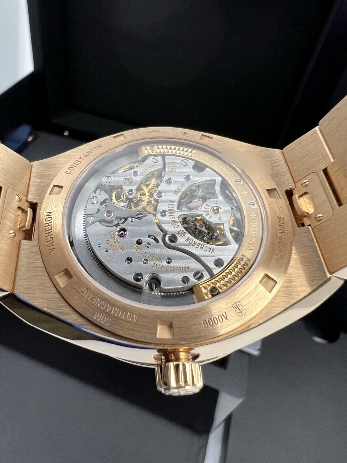 2022 Vacheron Constantin Complete Blue Dial Rose Gold Overseas Tourbillon - Image 11