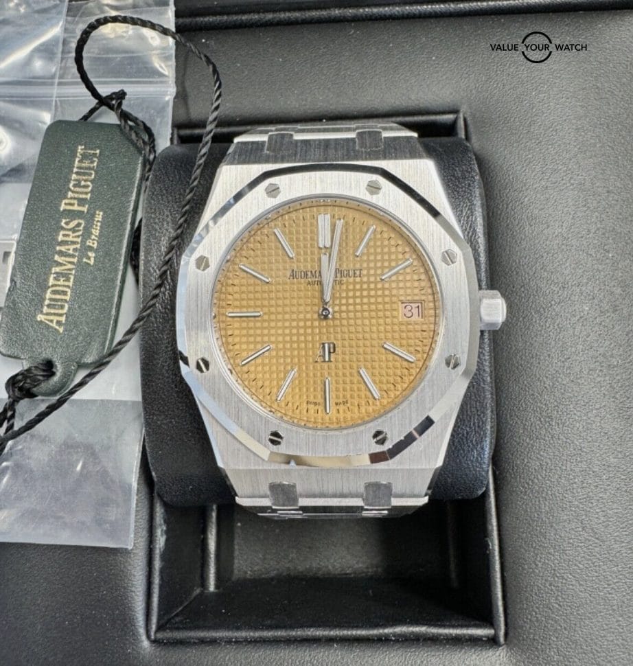 2020 Box Papers Salmon Dial Audemars Piguet AP Royal Oak Jumbo 18kt White Gold - Image 4