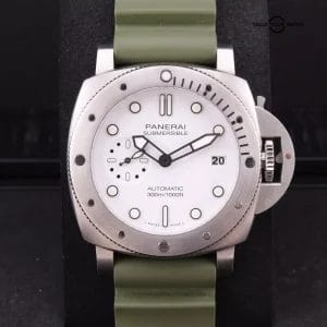 Panerai SUBMERSIBLE Bianco Automatic 42MM Watch PAM1223 | 2021 Box & Card