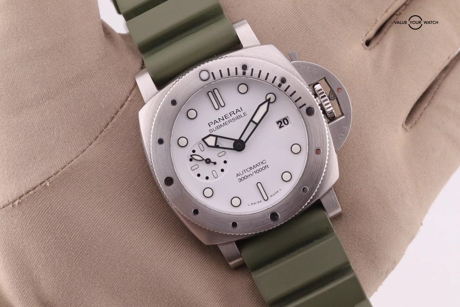 Panerai SUBMERSIBLE Bianco Automatic 42MM Watch PAM1223 | 2021 Box & Card - Image 7