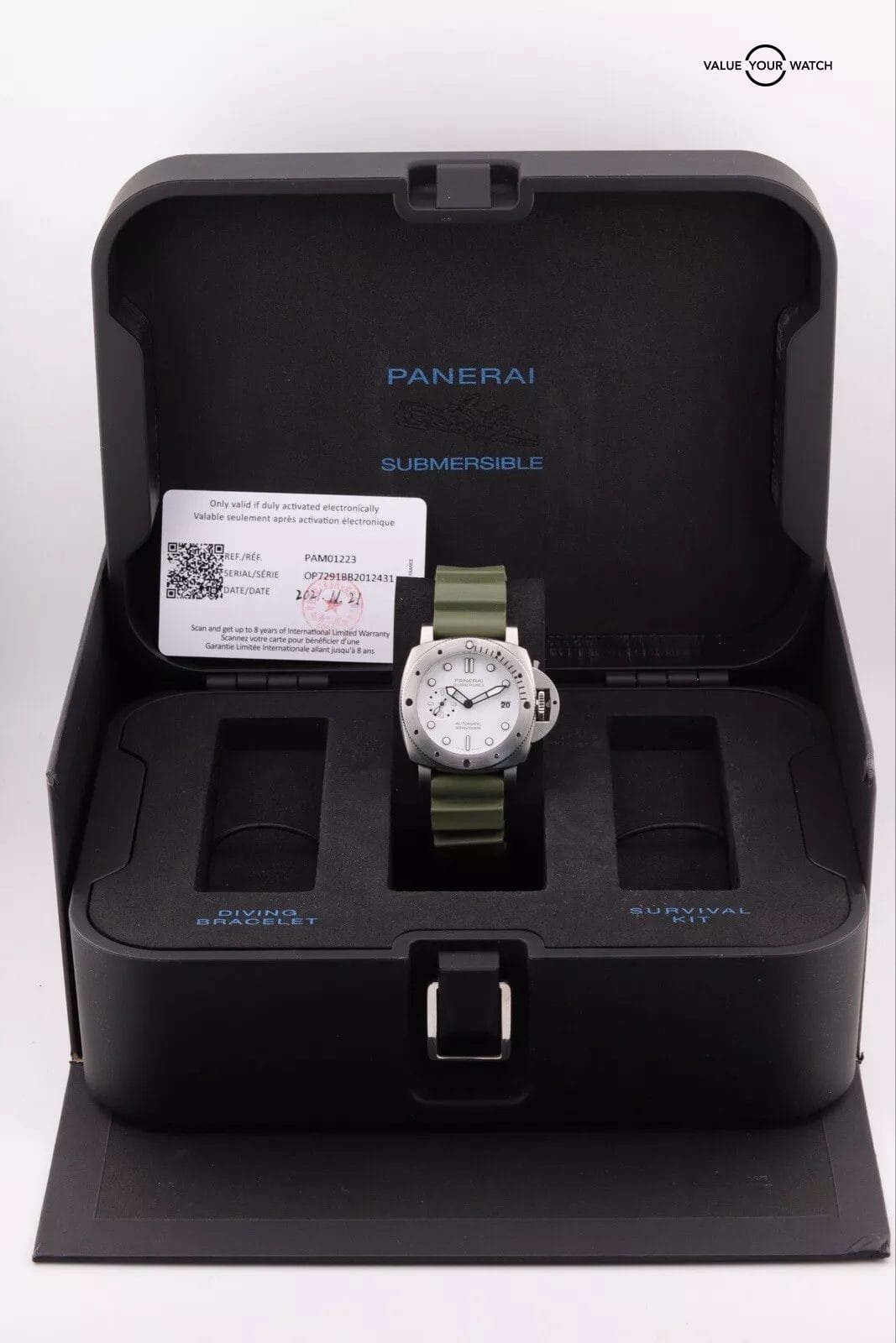 Panerai SUBMERSIBLE Bianco Automatic 42MM Watch PAM1223 | 2021 Box & Card - Image 14