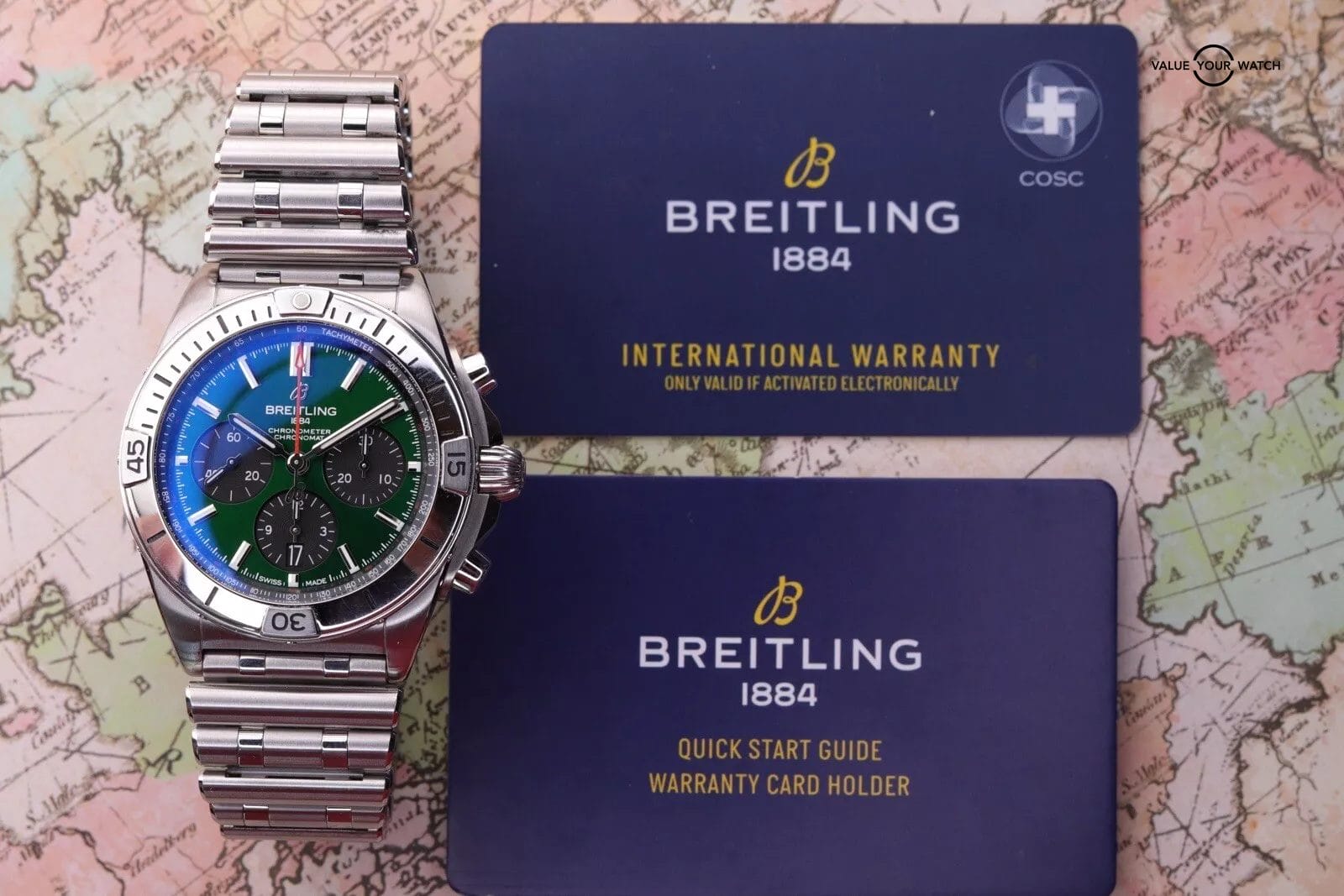 Breitling Chronomat B01 42 Bentley Green | AB0134101L1A1 | 2021 Box & Card - Image 3