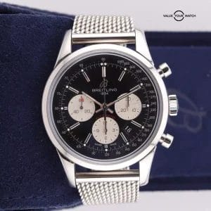 Breitling Transocean Chronograph Steel 43mm Reverse Panda Chronograph AB0152