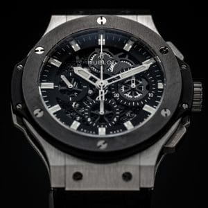 Hublot Big Bang Aero Bang 44mm Black Skeleton Dial Ceramic Bezel Full Set