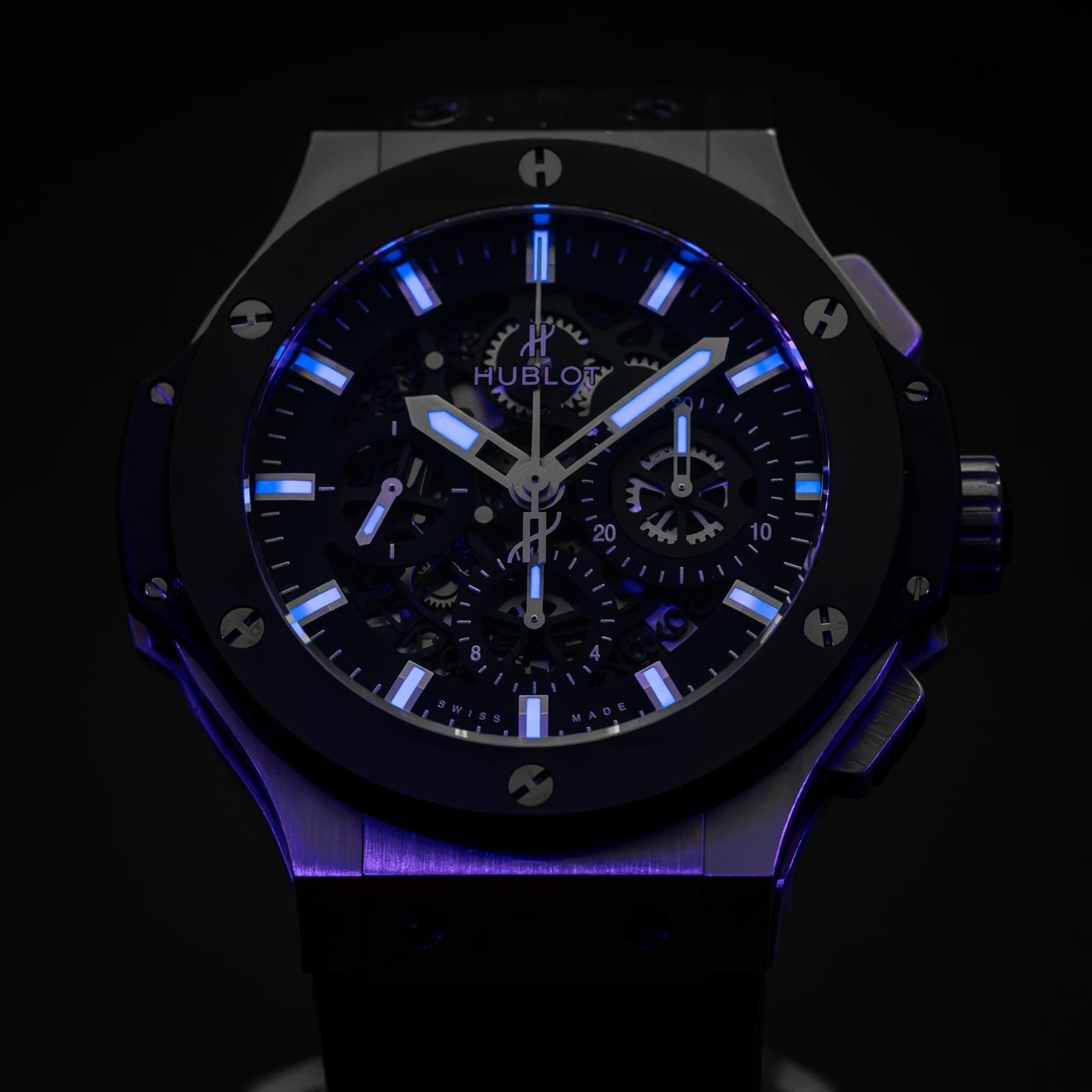 Hublot Big Bang Aero Bang 44mm Black Skeleton Dial Ceramic Bezel Full Set - Image 3