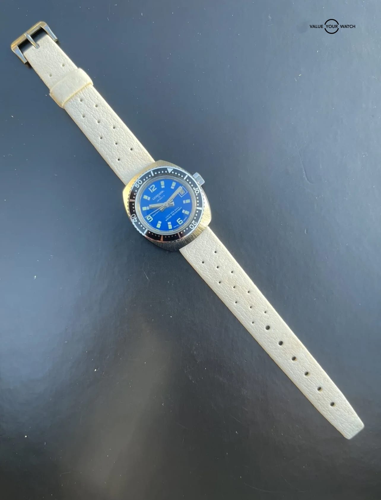CORDURA Lady Sea Gull Diver Automatic Watch 17J Vintage SICURA WATCH Estate Sale - Image 7