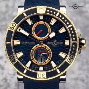 Ulysse Nardin Marine Diver 45mm Navy Blue and 18k Yellow Gold 265-90