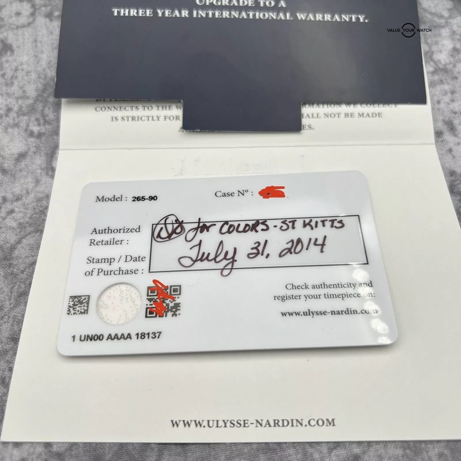 Ulysse Nardin Marine Diver 45mm Navy Blue and 18k Yellow Gold 265-90 - Image 3