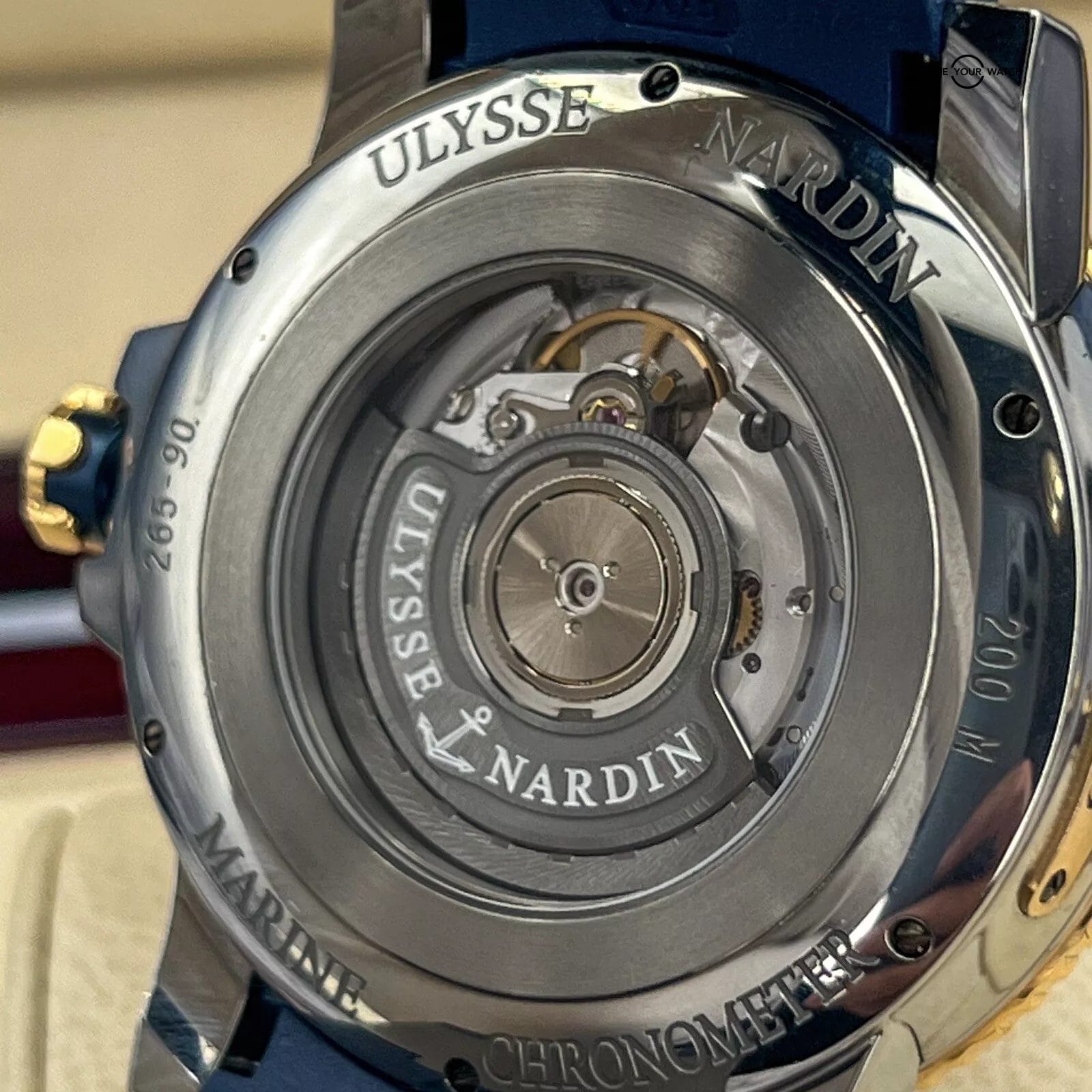Ulysse Nardin Marine Diver 45mm Navy Blue and 18k Yellow Gold 265-90 - Image 7