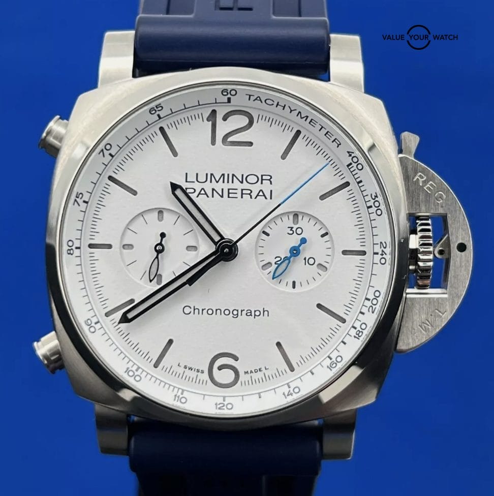 2022 Panerai Luminor Chronograph Limited Edition 44MM White Dial PAM01218 - Image 6