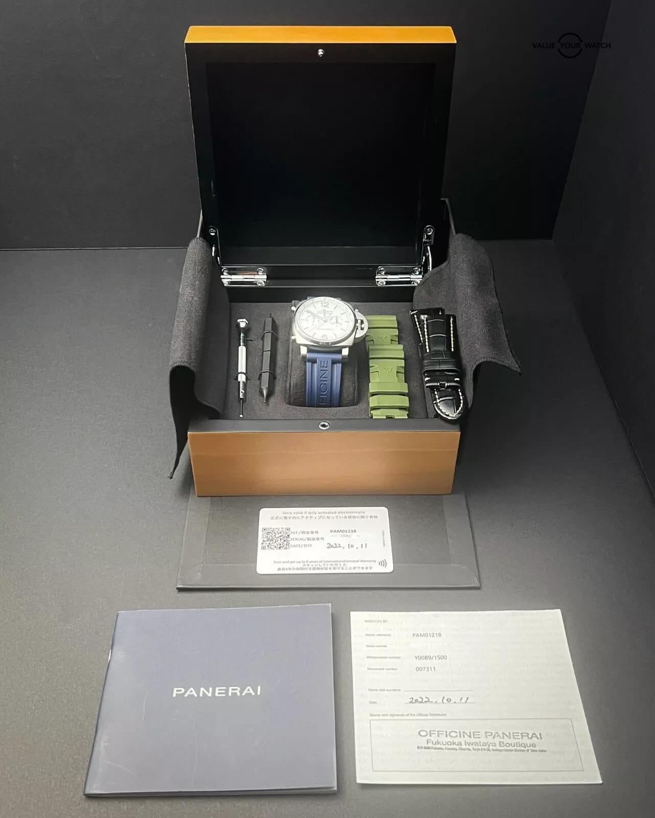 2022 Panerai Luminor Chronograph Limited Edition 44MM White Dial PAM01218 - Image 7