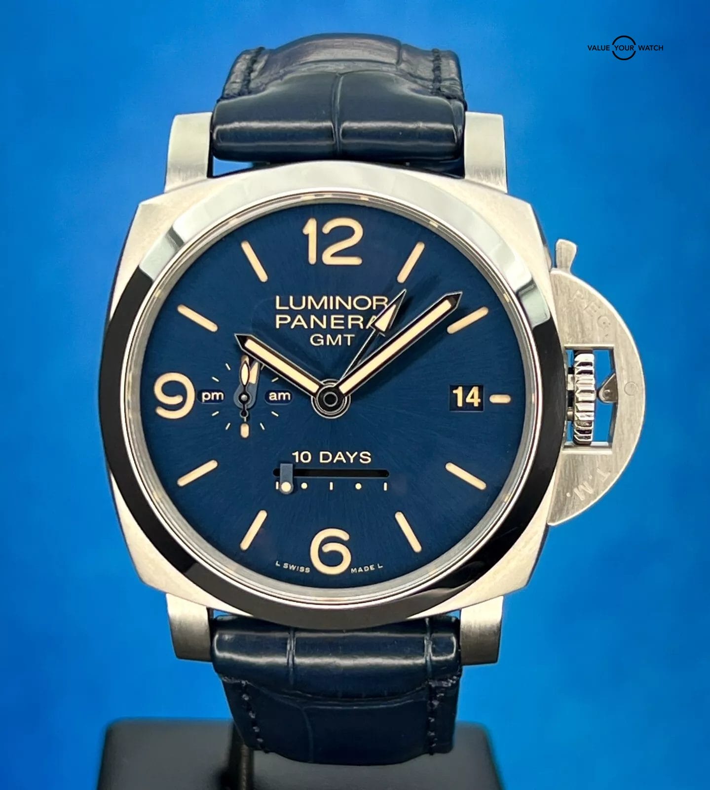 Panerai luminor gmt blue dial clearance