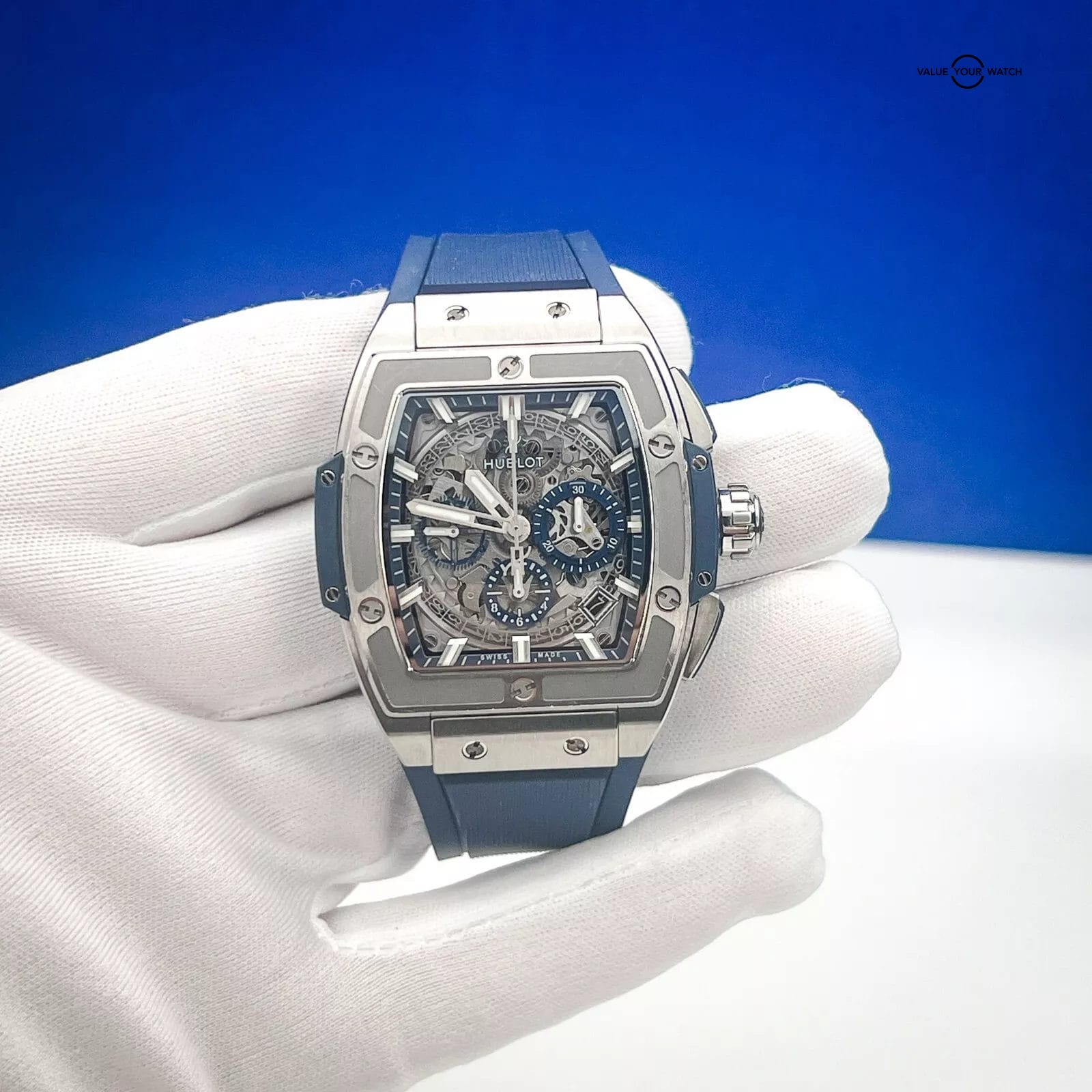 Hublot Spirit Of Big Bang Blue Titanium - Full Set w/ Extra Strap 641.NX.7170.LR - Image 4