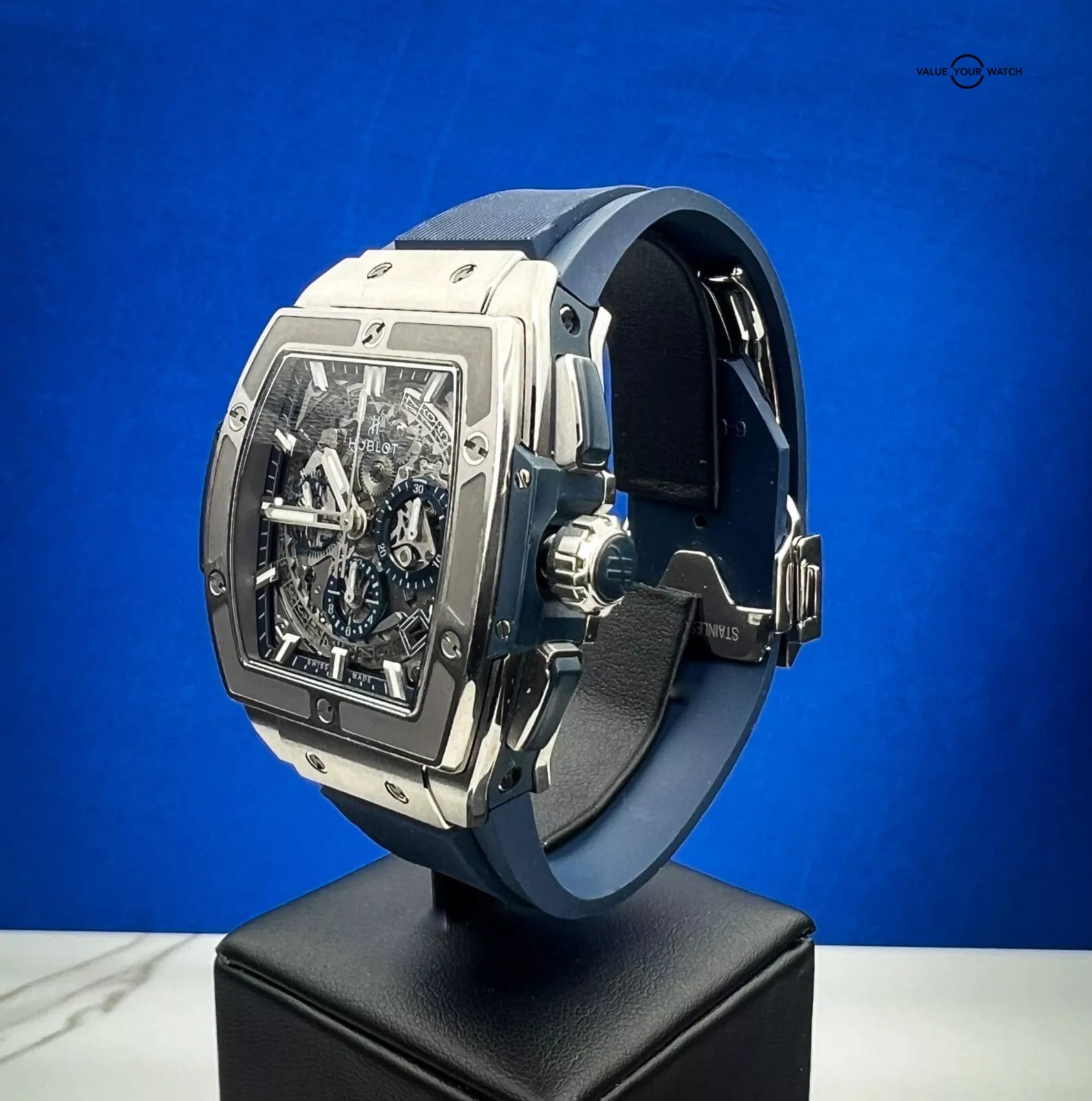 Hublot Spirit Of Big Bang Blue Titanium - Full Set w/ Extra Strap 641.NX.7170.LR - Image 15