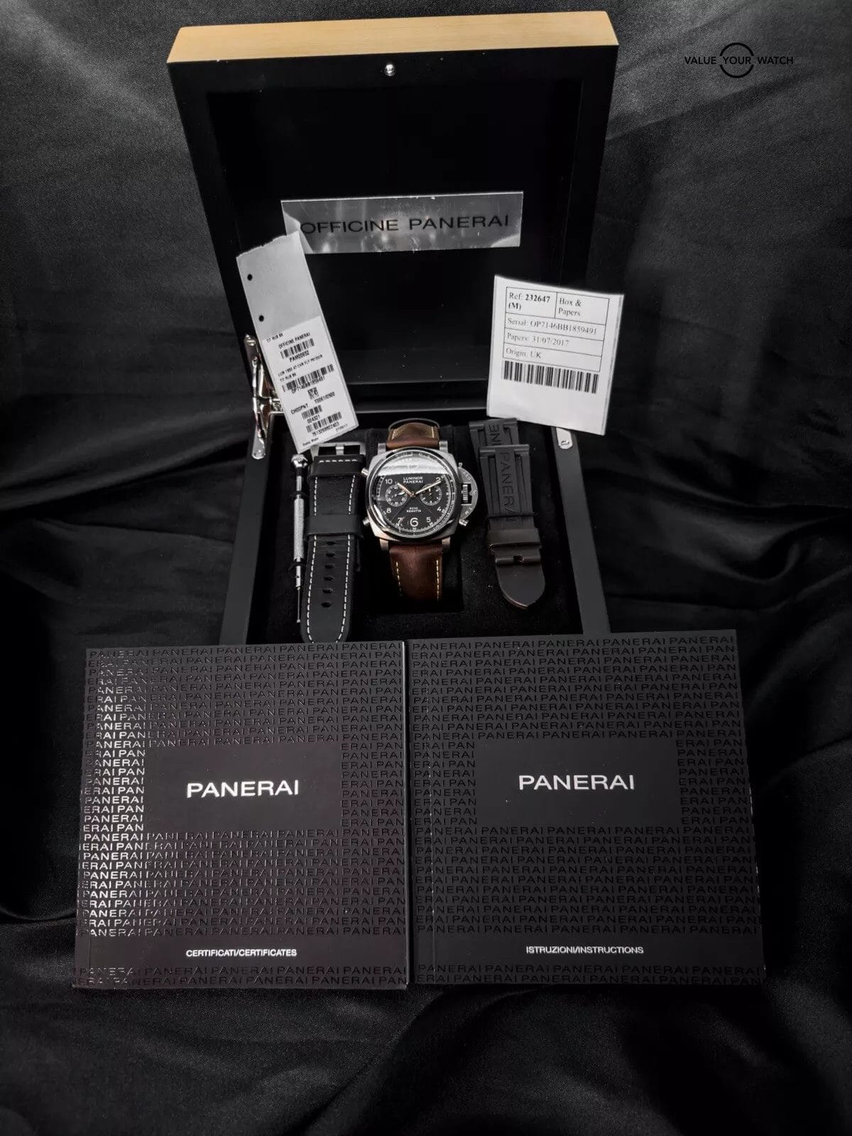 Panerai Regatta PCYC Luminor 1950 Titanio 3 Days Chrono Flyback PAM 652 Full Set - Image 11