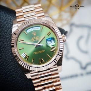 Rolex Day-Date 228235 Olive Dial President Bracelet Unworn BNIN B&P