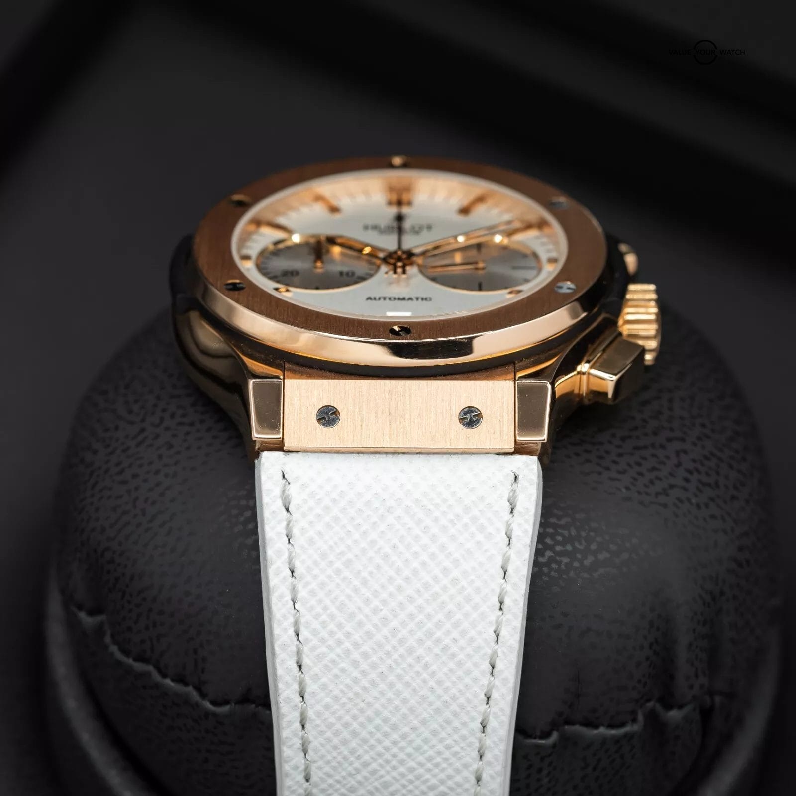 Hublot Classic Fusion White/Opaline in rose gold, 45mm full set w extra strap! - Image 7
