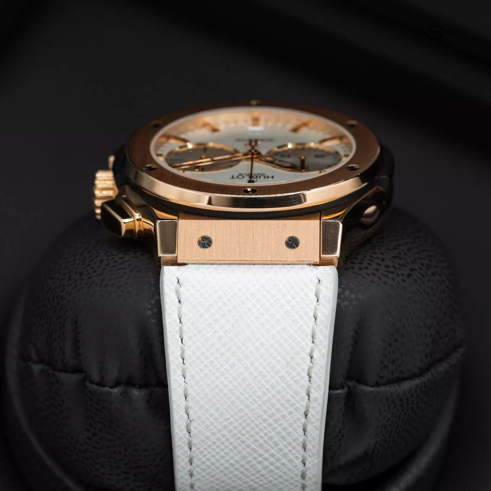 Hublot Classic Fusion White/Opaline in rose gold, 45mm full set w extra strap! - Image 8