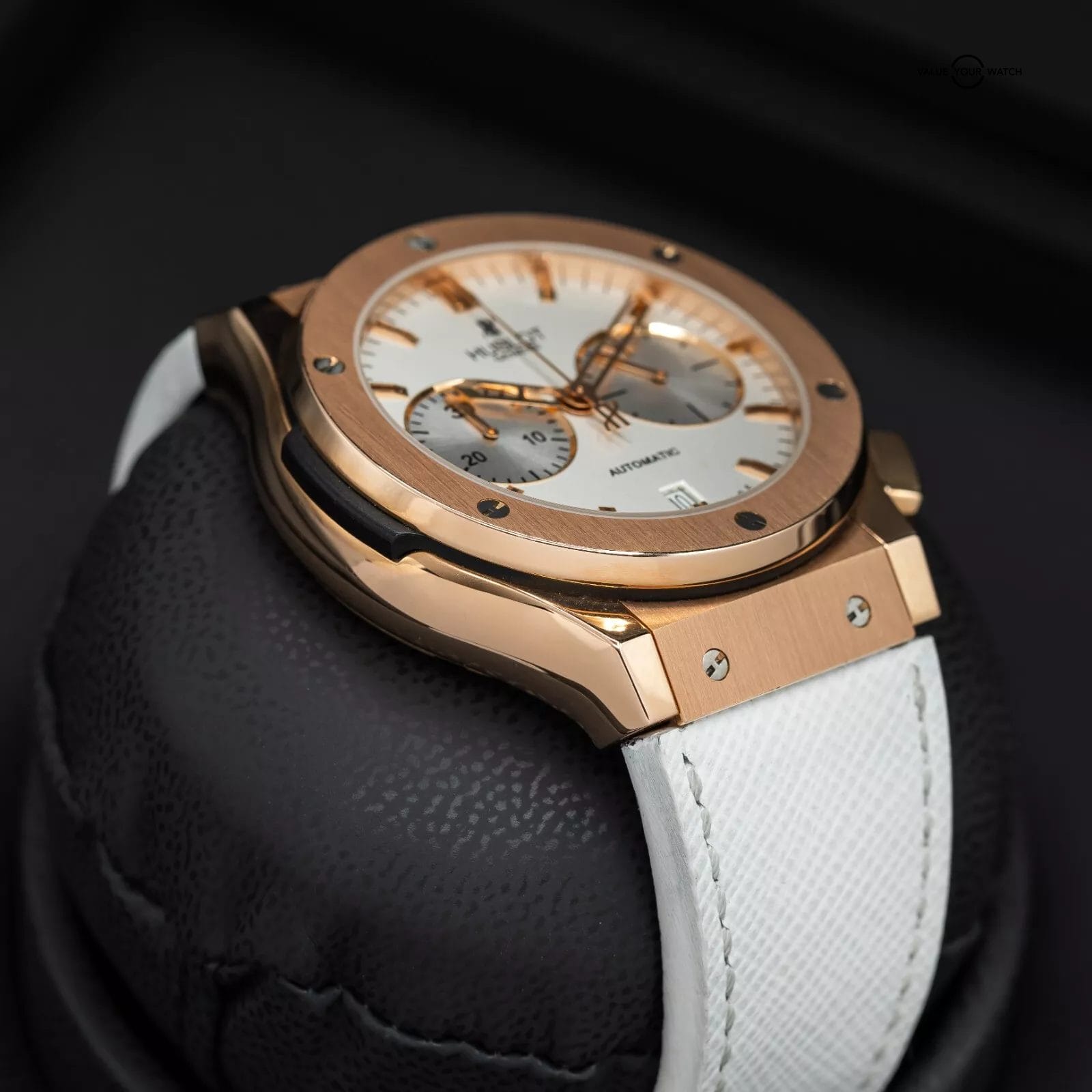 Hublot Classic Fusion White/Opaline in rose gold, 45mm full set w extra strap! - Image 13