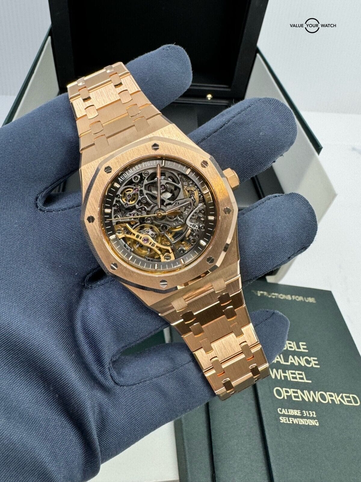 Ap Skeleton Rose Gold 41mm K Serial 41mm Rose Audemars