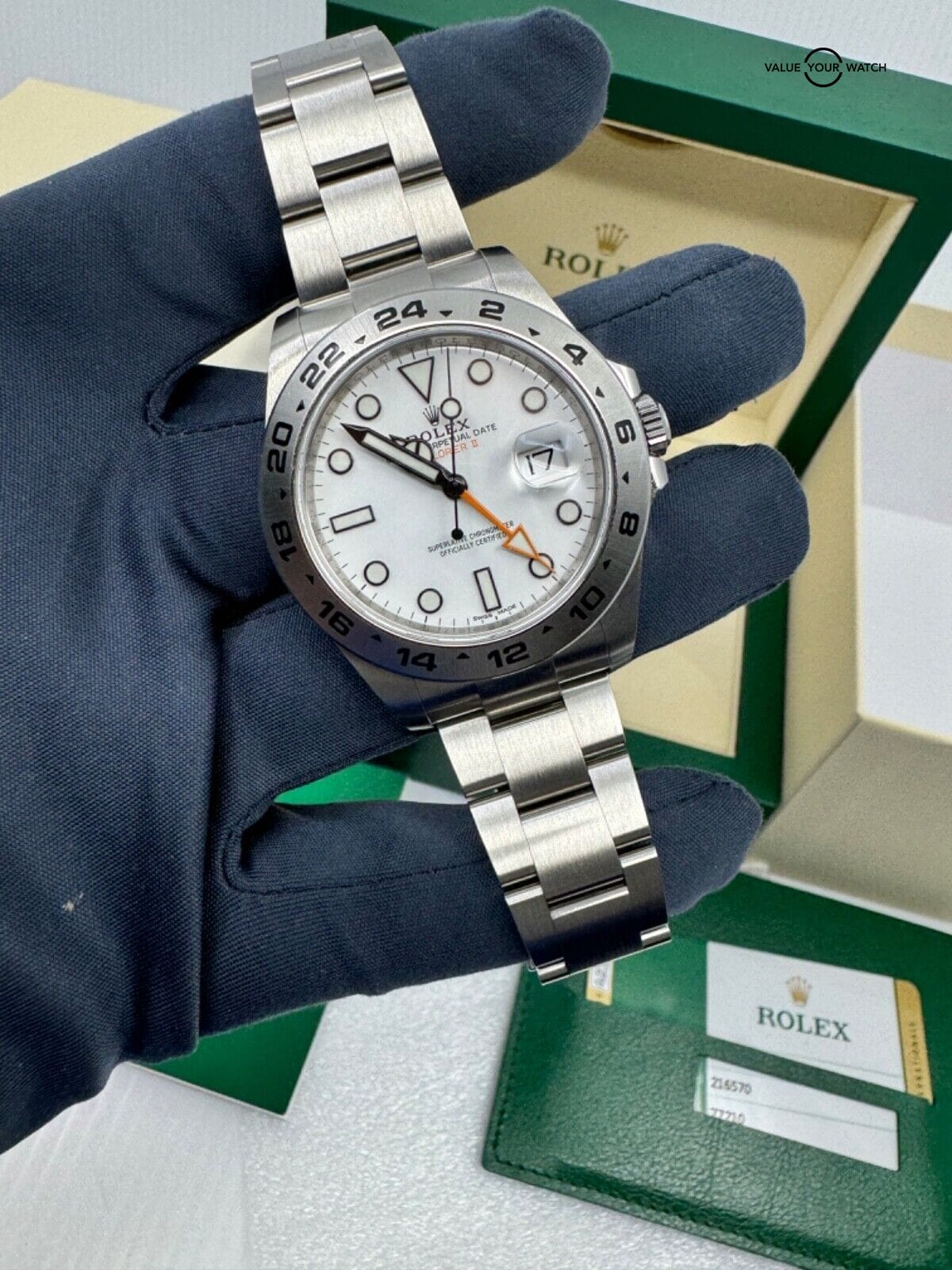 2018 Papers Mint White Polar Dial Rolex Explorer II 216570 Box