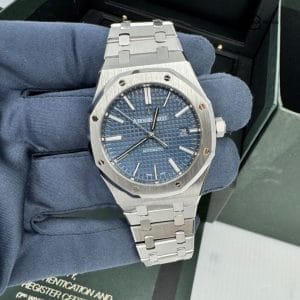 2015 MINT Box Papers Blue Dial Audemars Piguet Royal Oak 41mm Steel 15400ST