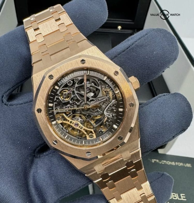 K Serial 41mm Rose Audemars Piguet Royal Oak Double Balance Openworked Skeleton - Image 2