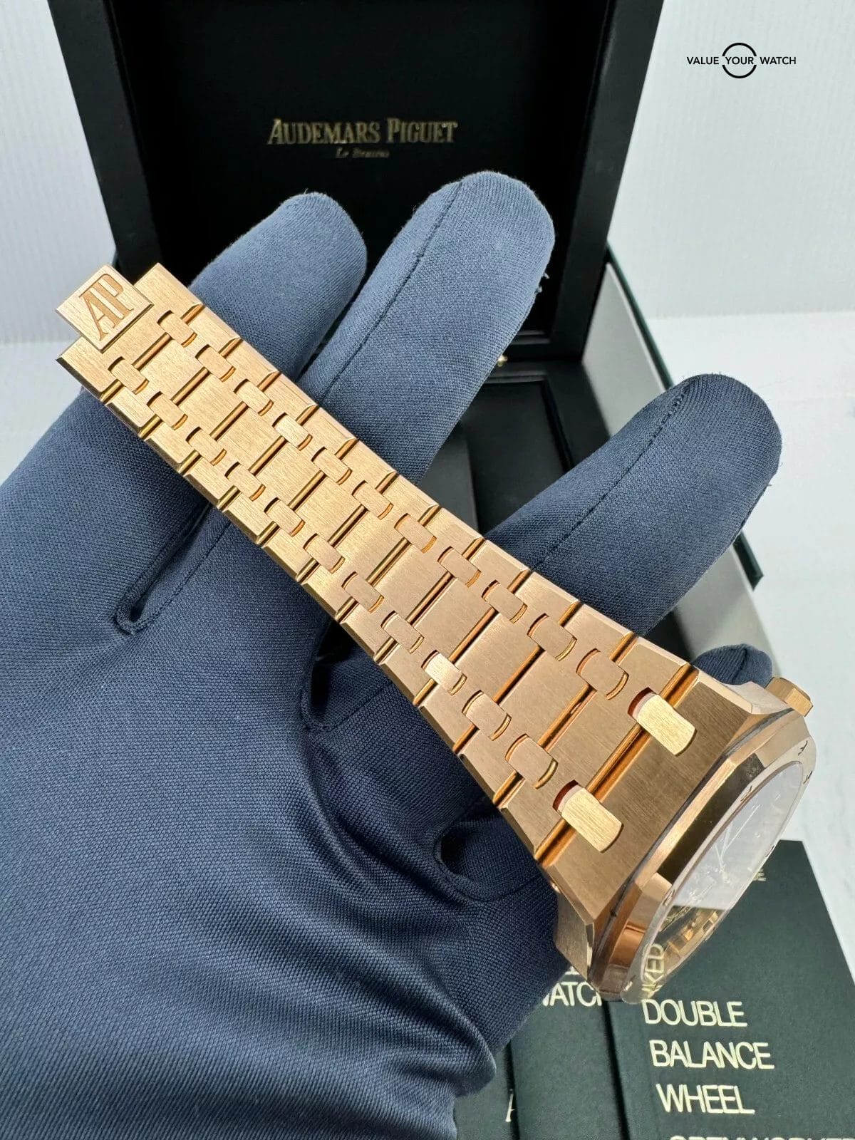 K Serial 41mm Rose Audemars Piguet Royal Oak Double Balance Openworked Skeleton - Image 6