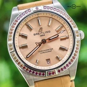 Breitling Chronomat Automatic 36 South Sea FACTORY Gem Bezel Beige Dial A10380