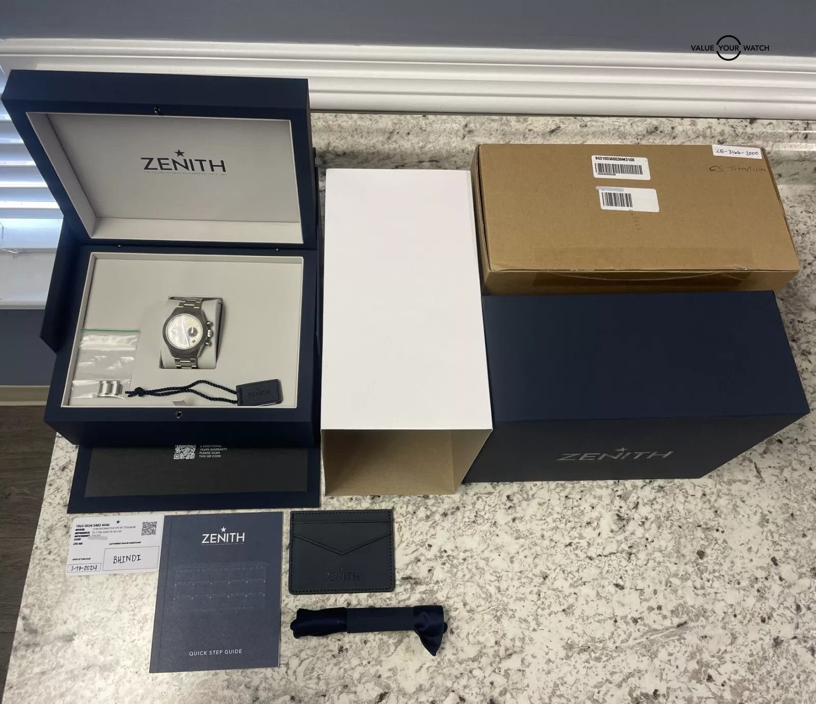 2024 Zenith Chronomaster Sport 41mm Titanium 95.3100.3600/39.M3100 BOXES/PAPERS! - Image 2