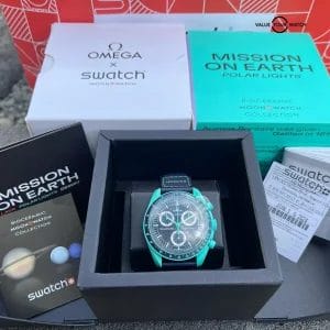 Omega X Swatch Speedmaster Mission On Earth Polar Lights Moon Watch New Warranty