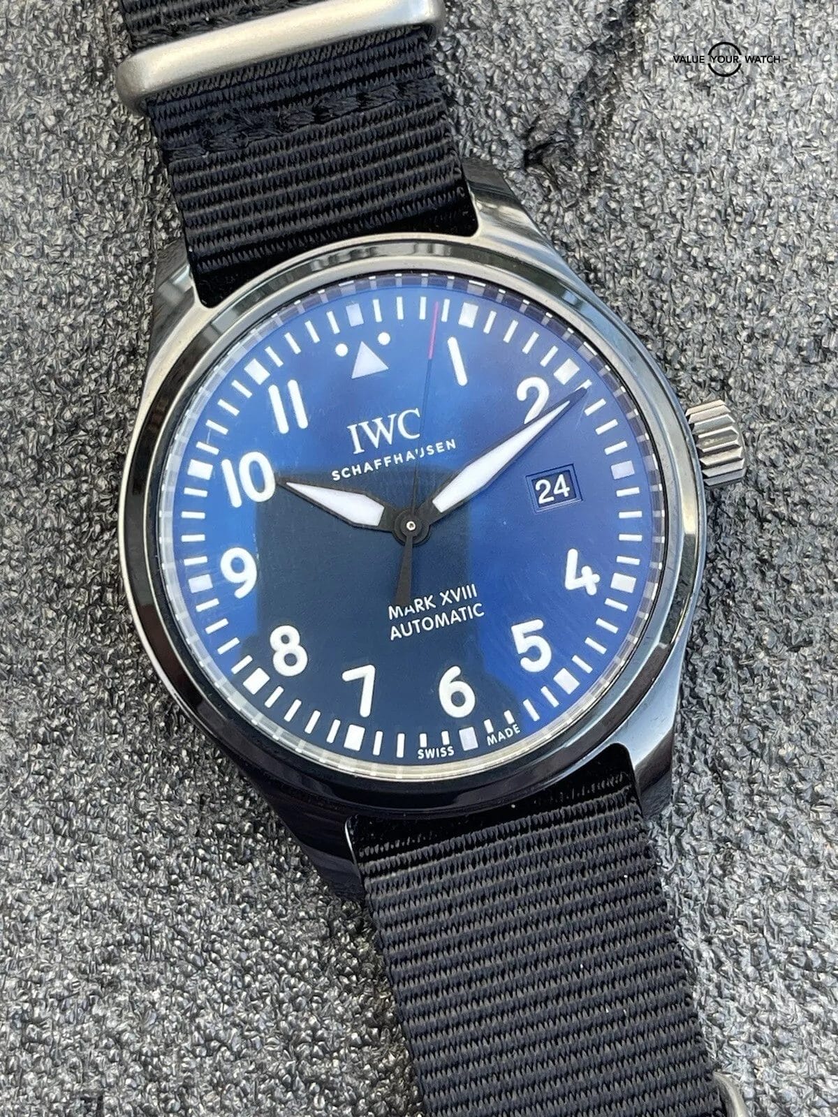 IWC Mark XVIII Laureus Sport Ltd. Ed. Blue Dial Black Ceramic Watch Box & Papers - Image 8