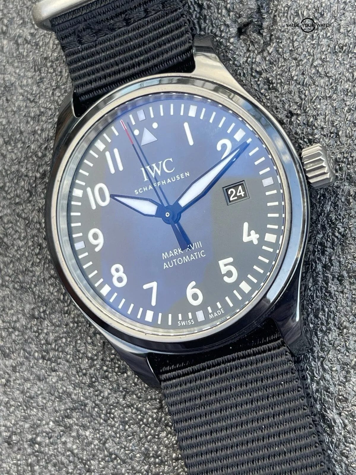 IWC Mark XVIII Laureus Sport Ltd. Ed. Blue Dial Black Ceramic Watch Box & Papers - Image 9