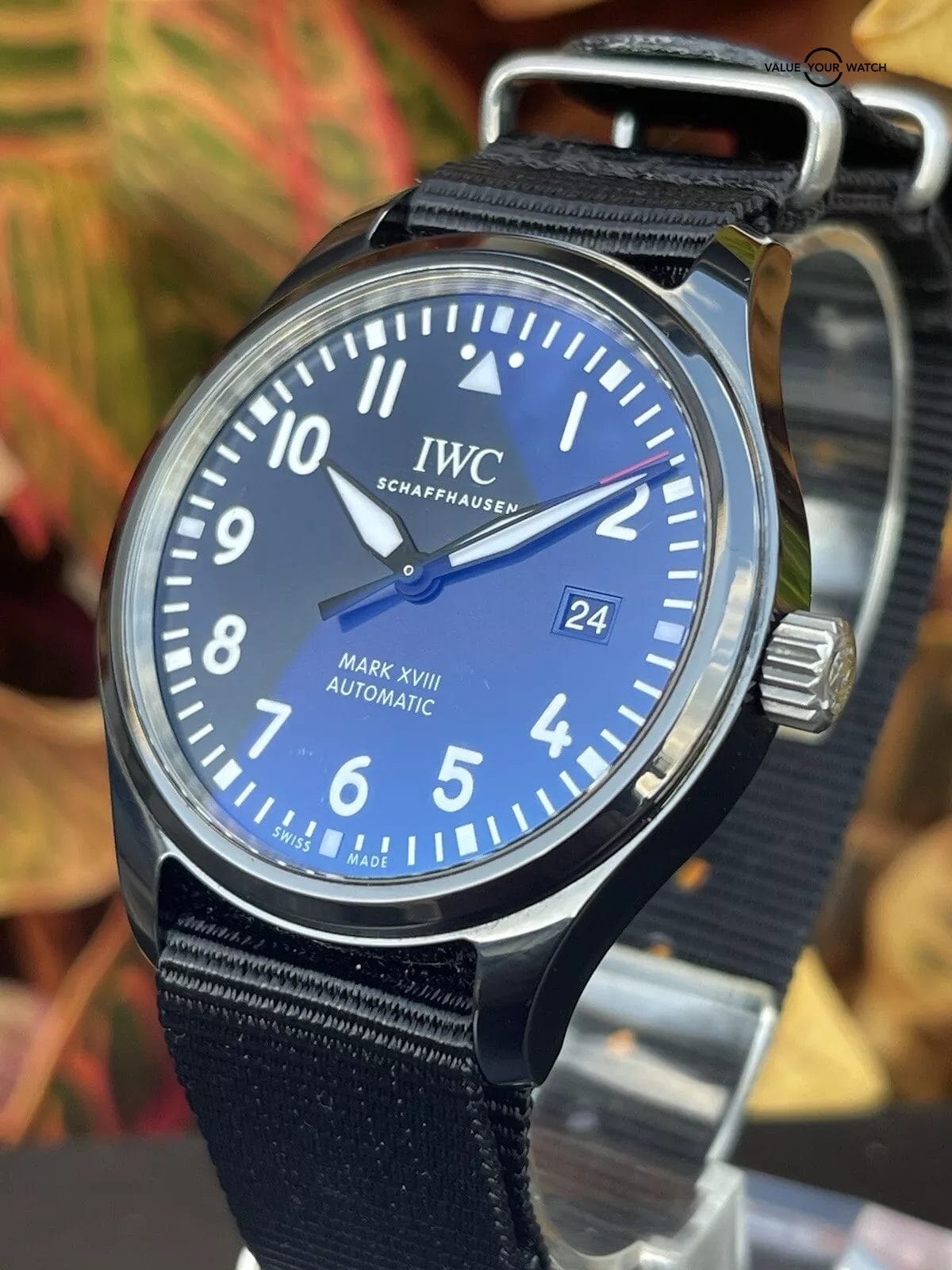 IWC Mark XVIII Laureus Sport Ltd. Ed. Blue Dial Black Ceramic Watch Box & Papers - Image 15