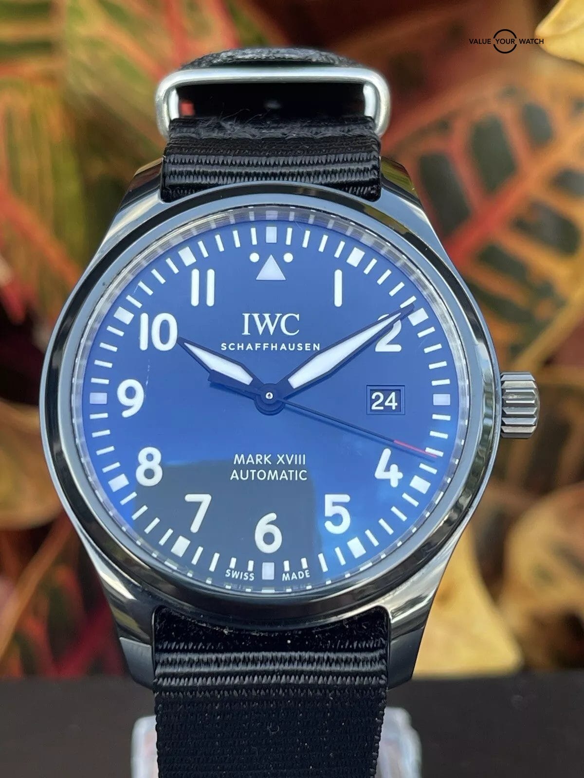 IWC Mark XVIII Laureus Sport Ltd. Ed. Blue Dial Black Ceramic Watch Box & Papers - Image 16