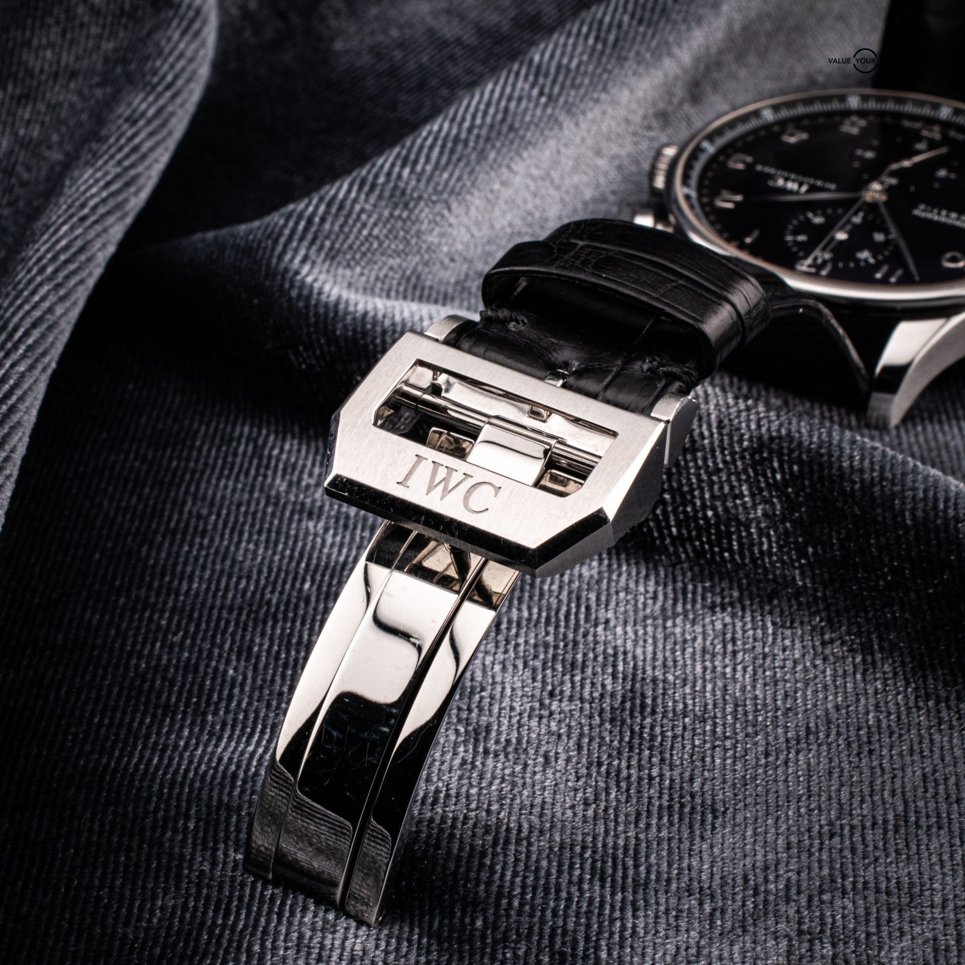 IWC Portugieser Chronograph with Black Dial, Ref. IW371447 with Open Card - Image 15