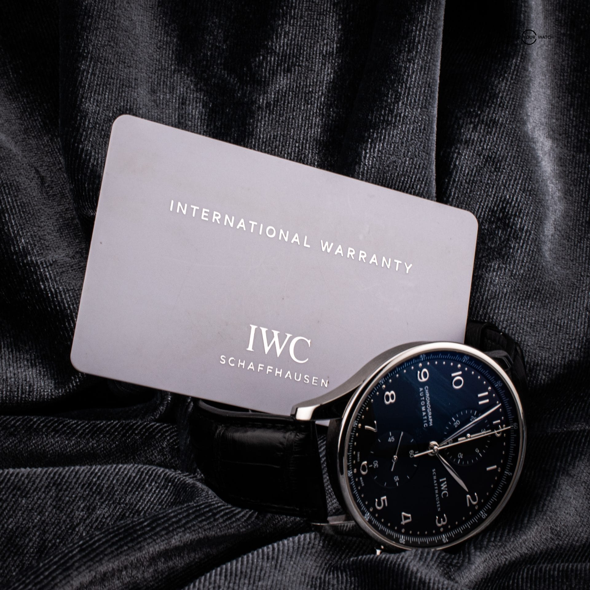 IWC Portugieser Chronograph with Black Dial, Ref. IW371447 with Open Card - Image 2