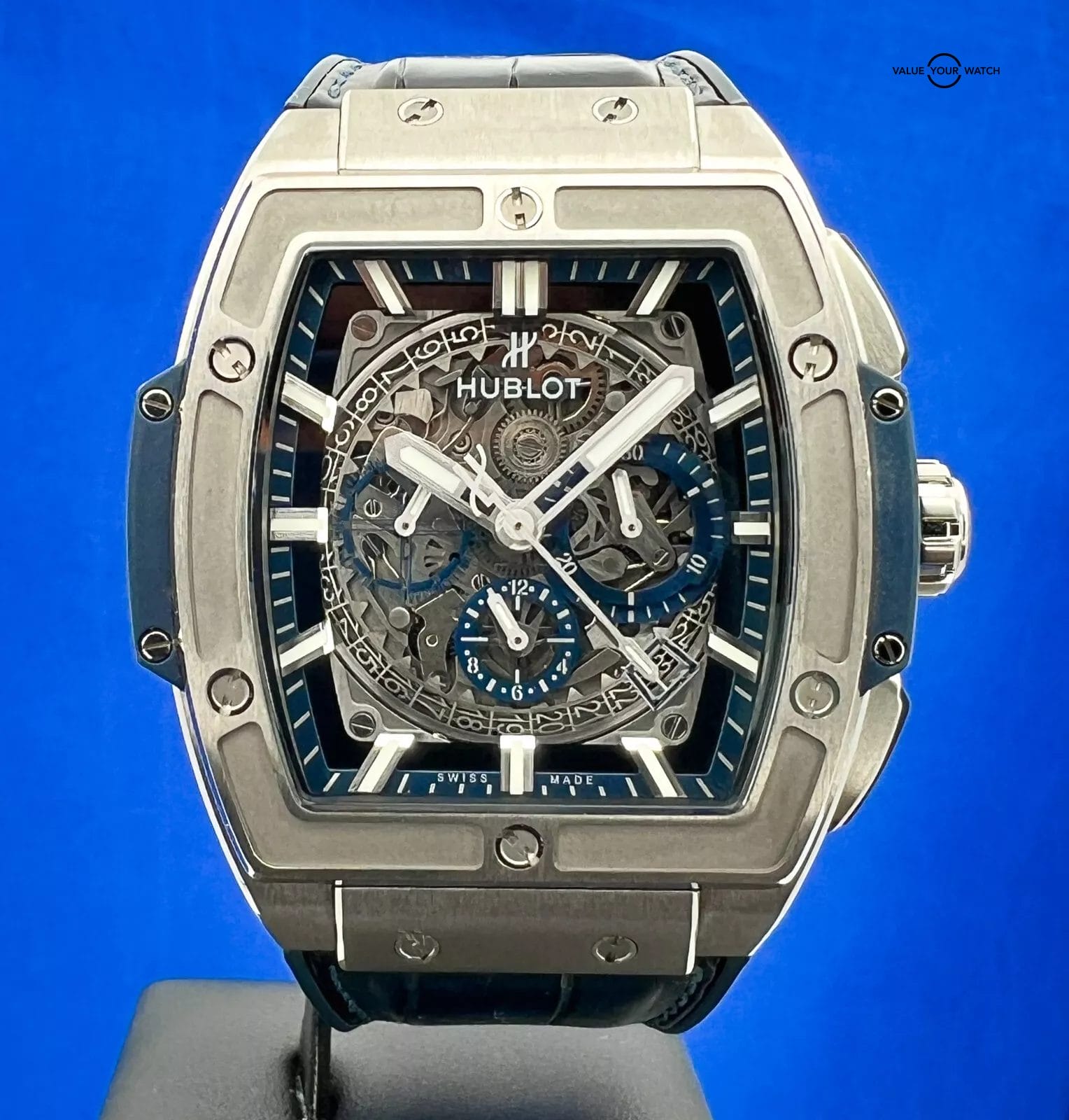 Hublot Spirit of Big Bang 45mm Titanium Blue Skeleton Dial 601.NX.7170.LR
