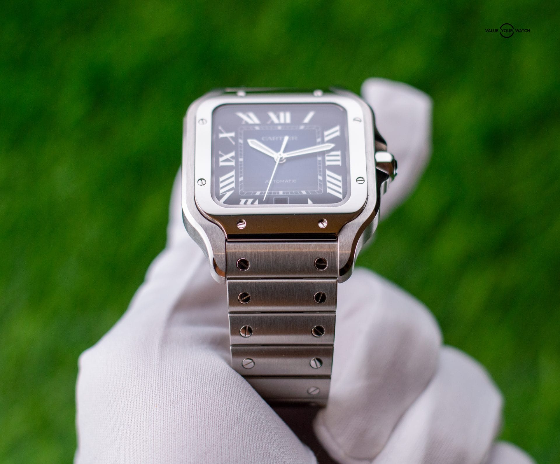 2022 Cartier Santos Large Blue Dial Automatic WSSA0030 - Image 8