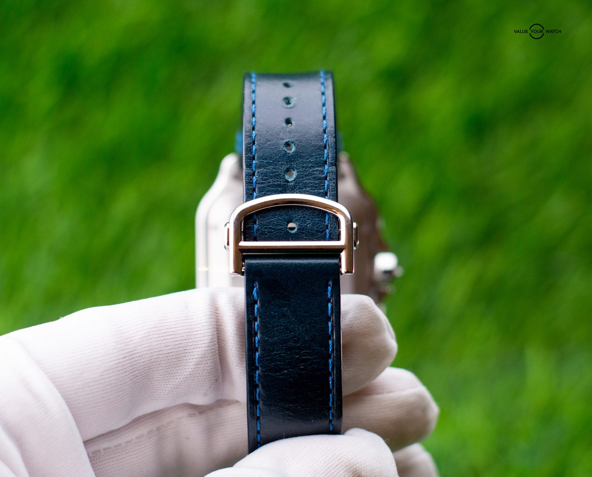 2022 Cartier Santos Large Blue Dial Automatic WSSA0030 - Image 12