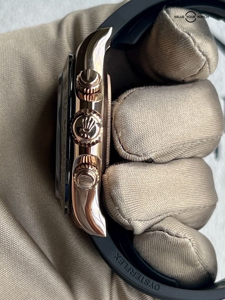 Rolex Daytona Rose Gold 116515 40mm Black Dial Oysterflex 2021 Box And Papers - Image 8