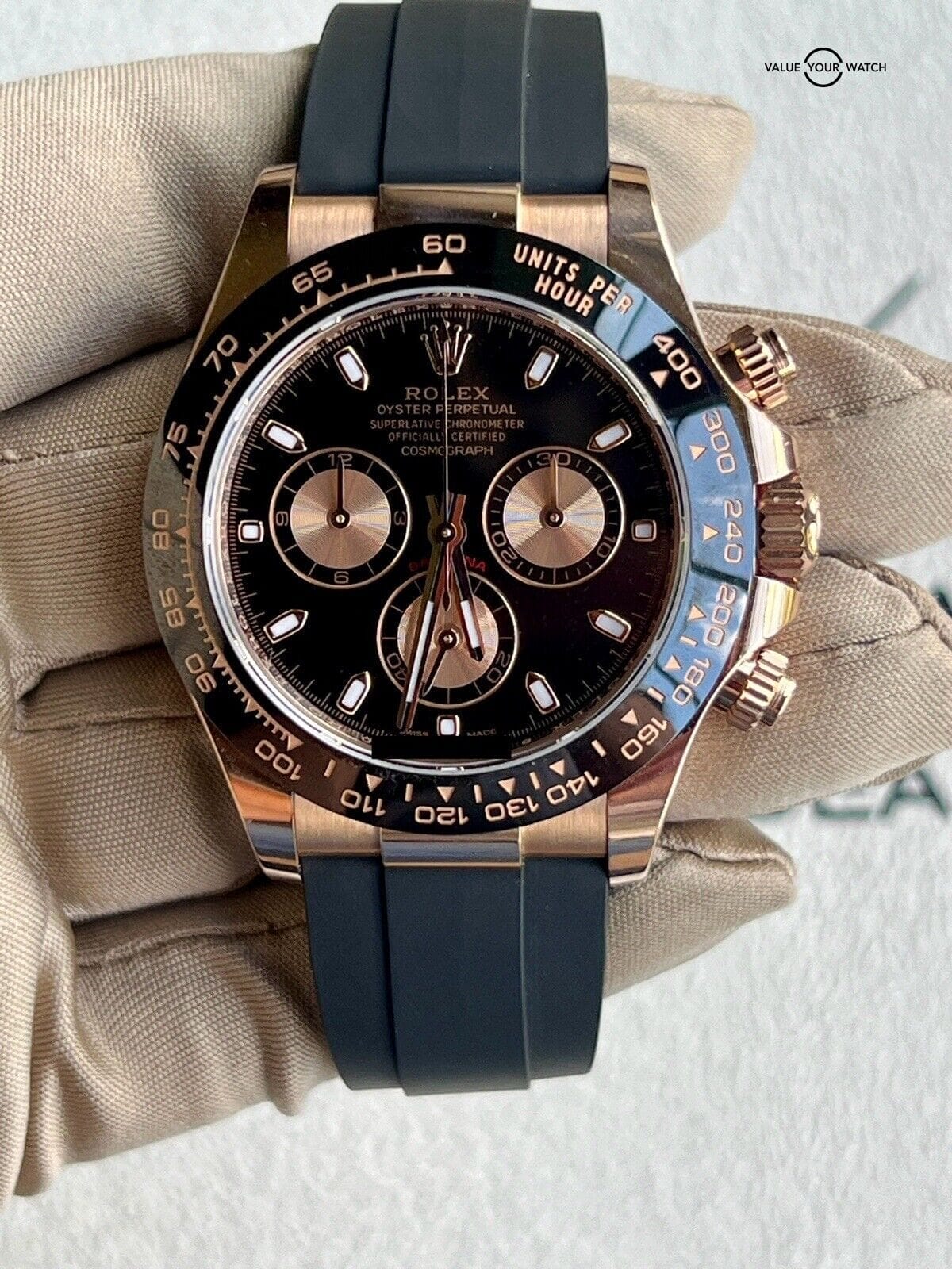 Oysterflex Daytona Weissgold Kautschukband Rolex Daytona Kautschuk
