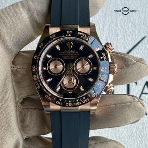 Rolex Daytona Rose Gold 116515 40mm Black Dial Oysterflex 2021 Box And Papers